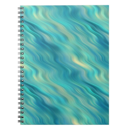 Carnet Hydrangea bleu texture ondulée (Devant)