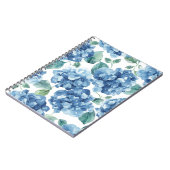 Carnet Hydrangea Blues | Motif Fleur Fleurie Aquarelle (Côté gauche)