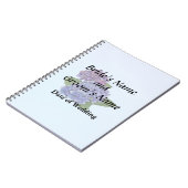 Carnet Hydrangea dans les nuances de pourpre produits Mar (Côté gauche)