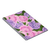 Carnet Hydrangea et motif de pivoine (Côté Droit)