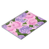 Carnet Hydrangea et motif de pivoine (Côté gauche)