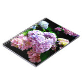 Carnet Hydrangea garden, rose, bleu, purple floral (Côté gauche)
