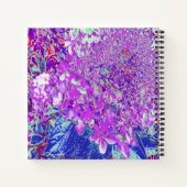 Carnet Hydrangea Limelight Élégant Violet et Bleu (Dos)