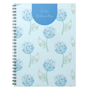 Carnet Hydrangea Personnalisable de Style Grandmillennial