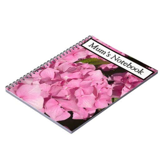 Carnet Hydrangea rose (Côté gauche)