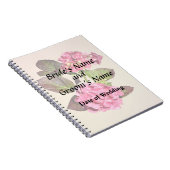 Carnet Hydrangea Rose Avec Produits Mariages Feuille (Côté Droit)