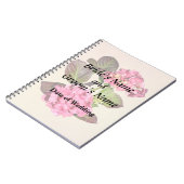 Carnet Hydrangea Rose Avec Produits Mariages Feuille (Côté gauche)