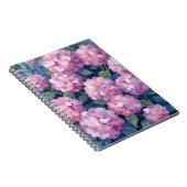 Carnet Hydrangeas Rose Pâle Aquarelle Florale (Côté Droit)