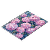 Carnet Hydrangeas Rose Pâle Aquarelle Florale (Côté gauche)