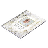 Carnet Hydrangée blanche Aquarelle Célébration de la vie (Côté gauche)