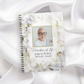Carnet Hydrangée blanche Aquarelle Célébration de la vie