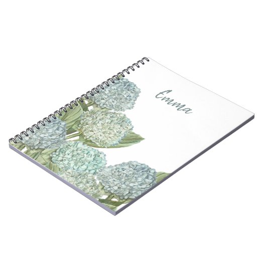 Carnet Hydrangée bleue (Côté gauche)