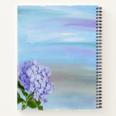 Carnet Hydrangée d'aquarelle personnalisée (Dos)