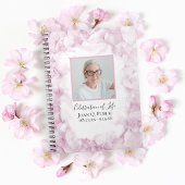 Carnet Hydrangée rose Aquarelle Célébration de la vie