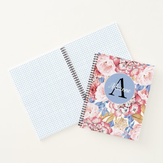 Carnet Hydrangée rose bleu foncé (Intérieur)