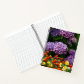 Carnet Hydrangée rose et couleur Zinnia Floral (Intérieur)