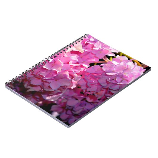 Carnet Hydrangée rose romantique (Côté gauche)