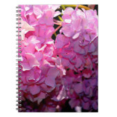 Carnet Hydrangée rose romantique (Devant)