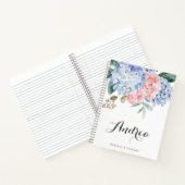Carnet Hydrangées bleues et roses roses roses sur mesure (Intérieur)