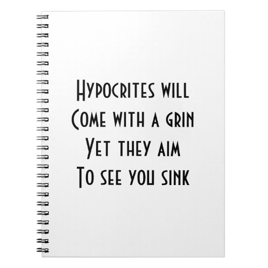 Carnet Hypocrites (Devant)