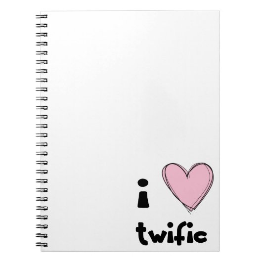 CARNET I <3 rose twific (Devant)
