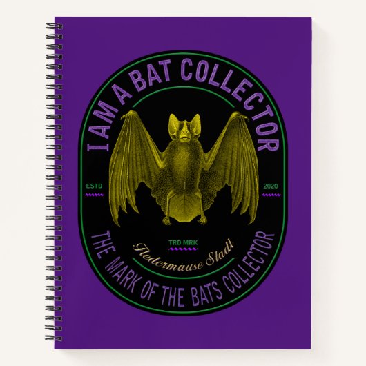 Carnet I am a bat collector (Devant)
