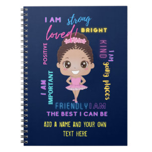 Carnet I AM - Positive Girl Affirmations Ballerina Notebo