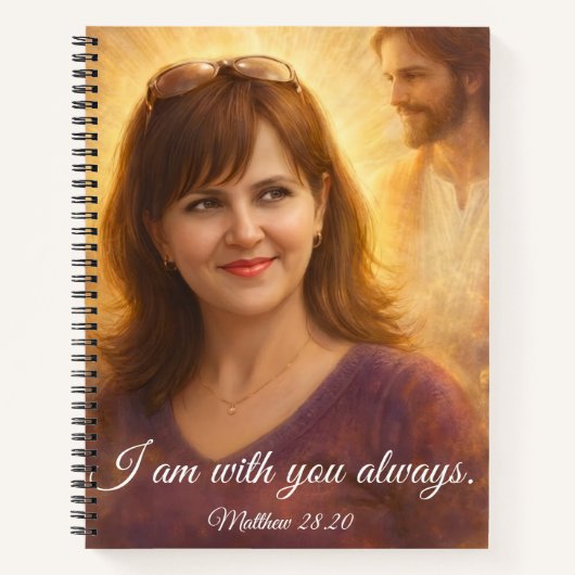 Carnet I Am With You Always Custom Photo Notebook  (Devant)