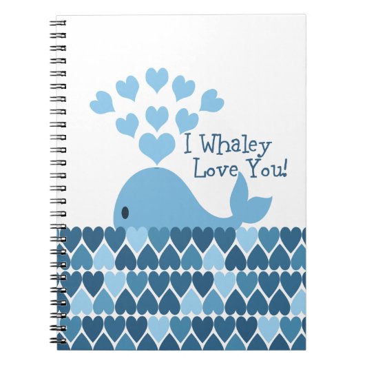 Carnet I amour de Whaley vous ! Bleu (Devant)