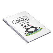 Carnet “I Bend So I Don’t Break” panda design (Côté Droit)