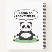 Carnet “I Bend So I Don’t Break” panda design (Dos)