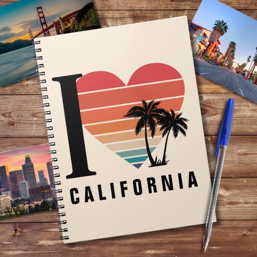 Carnet I ♥ California Retro