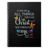 Carnet I Can Do All Things Through Christ Butterfly (Devant)
