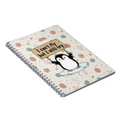 Carnet “I can’t fly but I still try” cute penguin (Côté Droit)