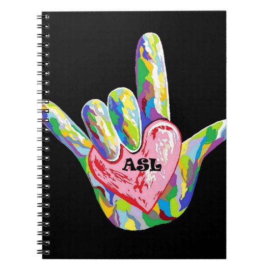 Carnet I coeur ASL (Devant)