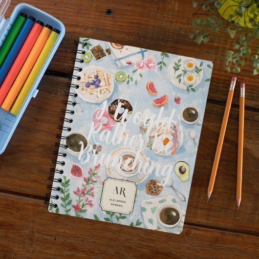 Carnet I’d Rather Be Brunching | Custom Monogram