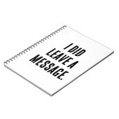 Carnet I did leave a message (Côté gauche)