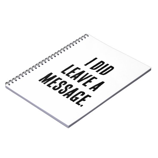 Carnet I did leave a message (Côté gauche)