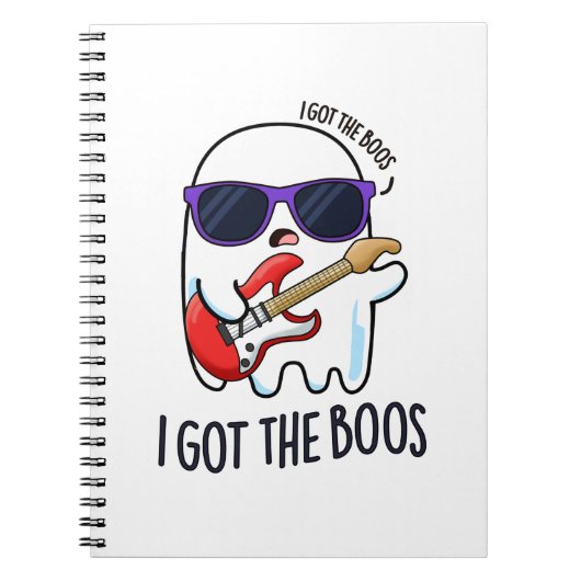 Carnet I Got The Boos Funny Halloween Music Ghost Pun (Devant)