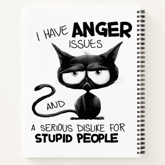 Carnet I Have Anger Issues Funny Cat Lover Gift  (Dos)