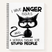 Carnet I Have Anger Issues Funny Cat Lover Gift  (Devant)