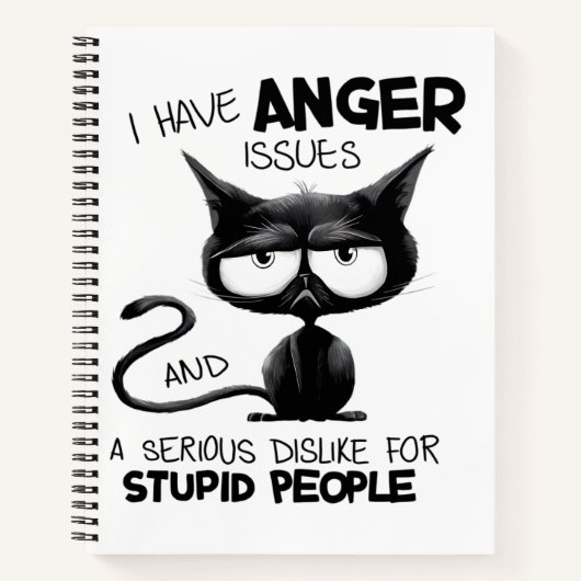 Carnet I Have Anger Issues Funny Cat Lover Gift  (Devant)