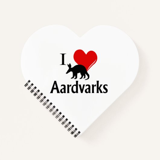Carnet I Heart Aardvarks (Devant)