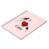 Carnet I Heart Cats Pink (Côté gauche)
