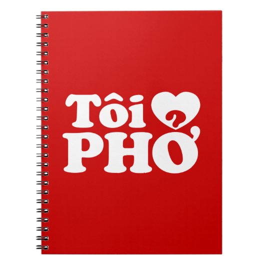 Carnet I Heart (Love) Pho (Tôi PHỞ) (Devant)