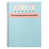 Carnet I Learn More Every Day!" Notebook Cover - Inspirin (Devant)