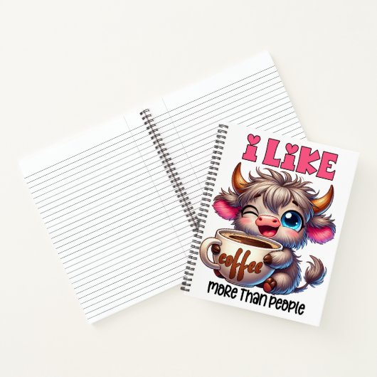 Carnet I Like Coffee More Than People  (Intérieur)