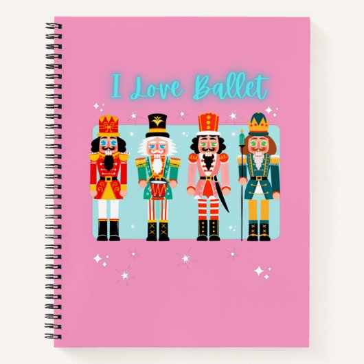 Carnet I Love Ballet Nutcrackers Notebook (Devant)