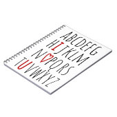 Carnet I Love (Coeur) You Alphabet (Côté gauche)