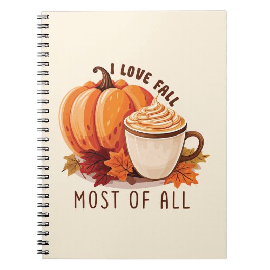 Carnet I Love Fall - Citrouille et Citrouille Spice Latte (Devant)